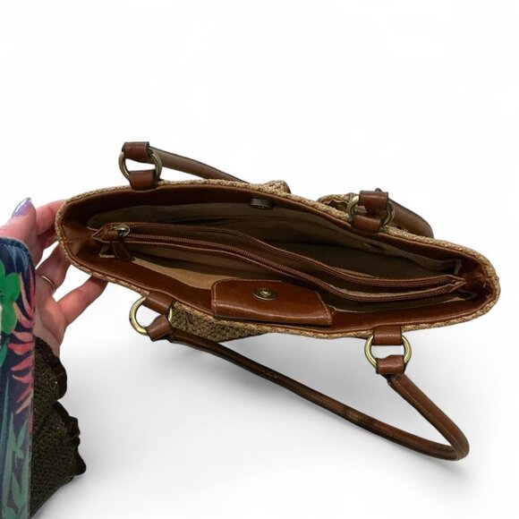 Rossetti Tan And Brown Woven Tote - Picture 3 of 3